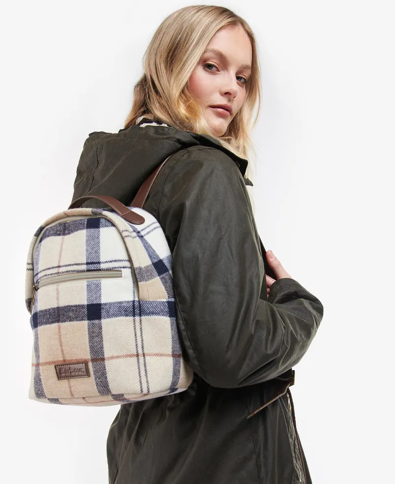 Barbour Caley Rosewood Tartan Backpack-5